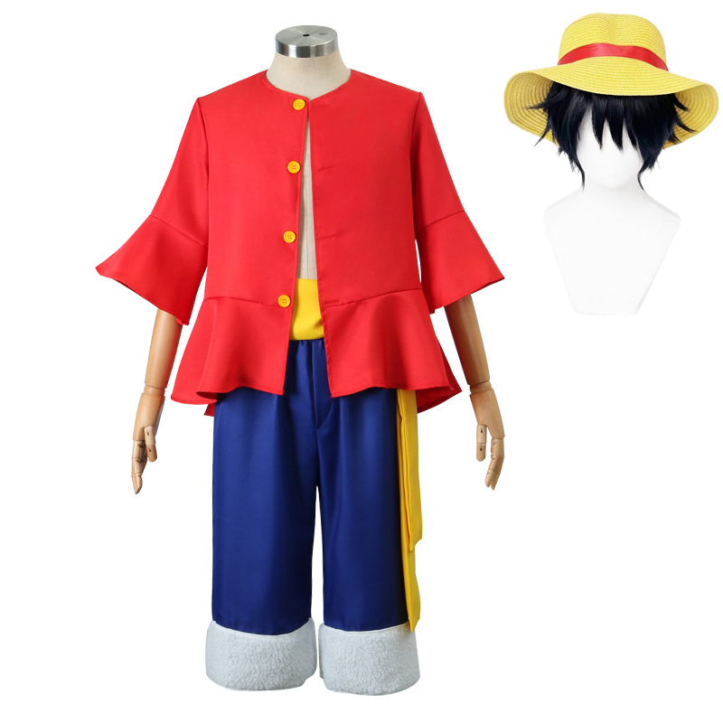 Anime Cosplay Kid - Luffy Cosplay Costume Hat Wig Anime