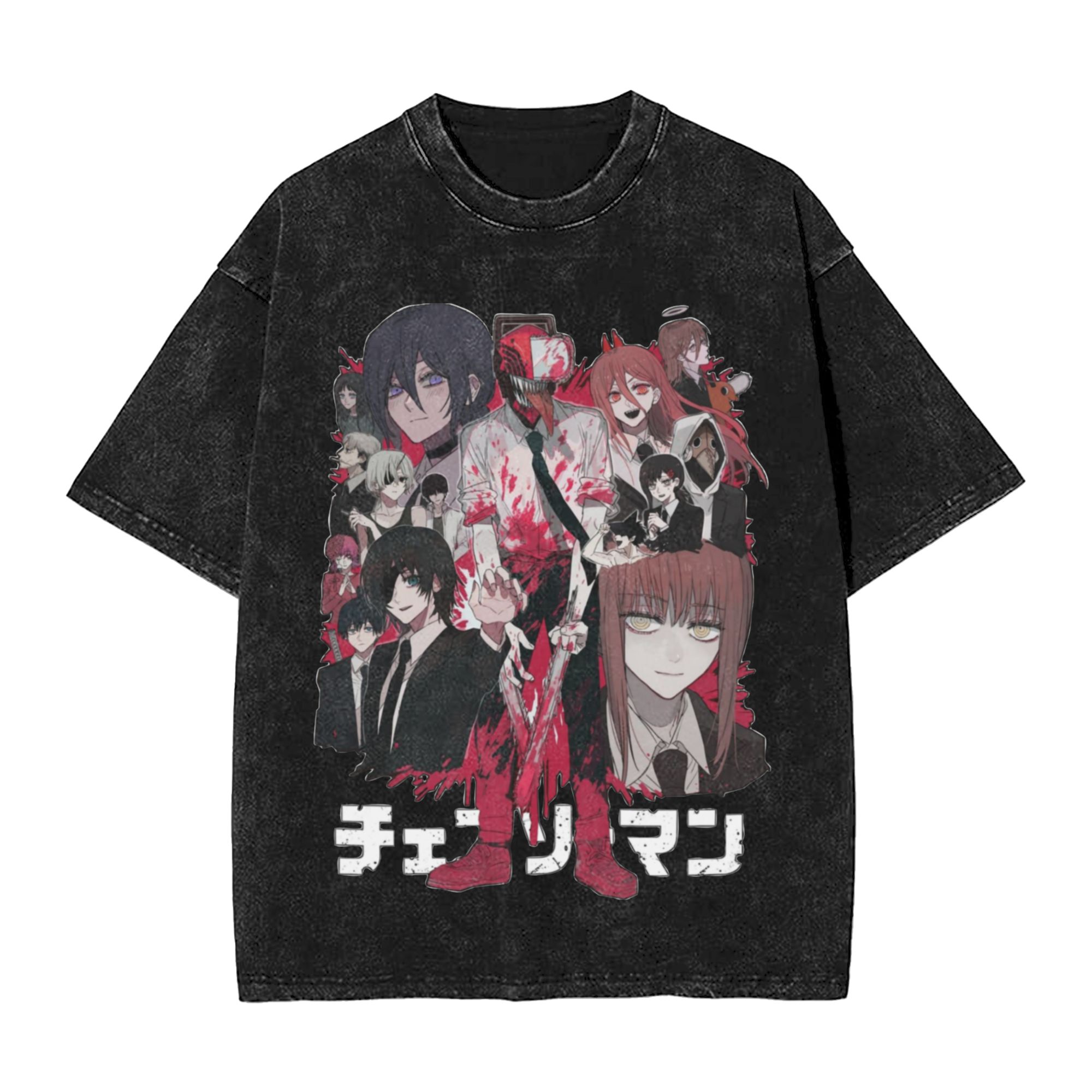 Chainsaw Man Washed Cotton T-S - огляд і ціна Chainsaw Man Cosplay