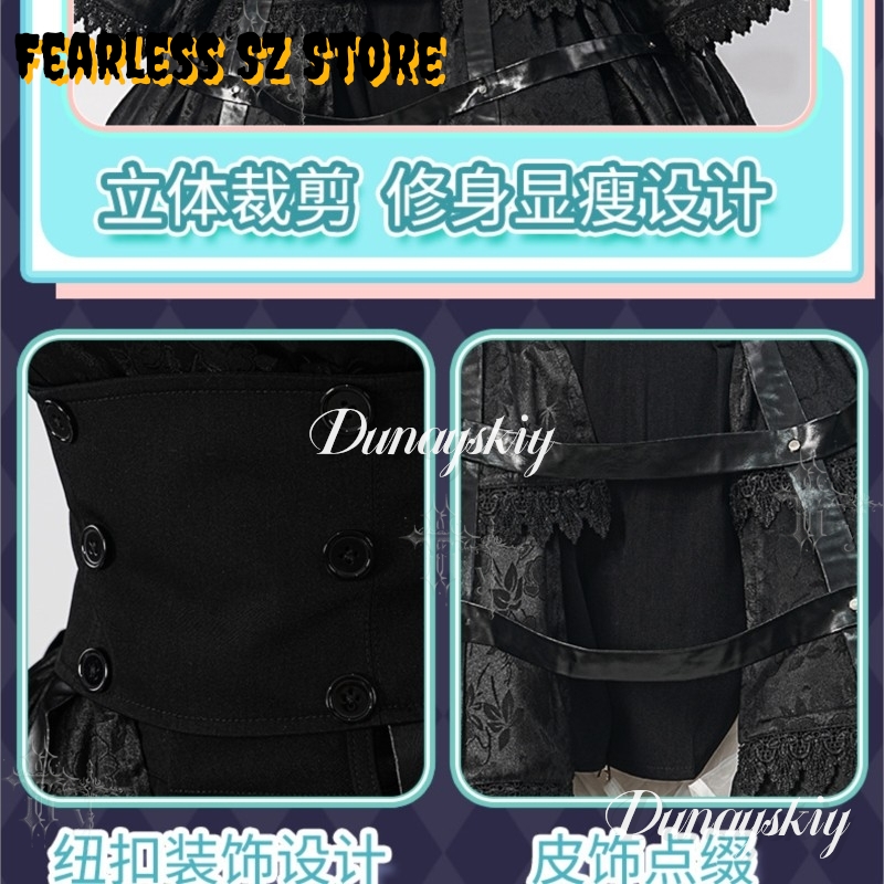 Girl Gothic Dress Halloween Ca - огляд і ціна Anime Cosplay Black Girl