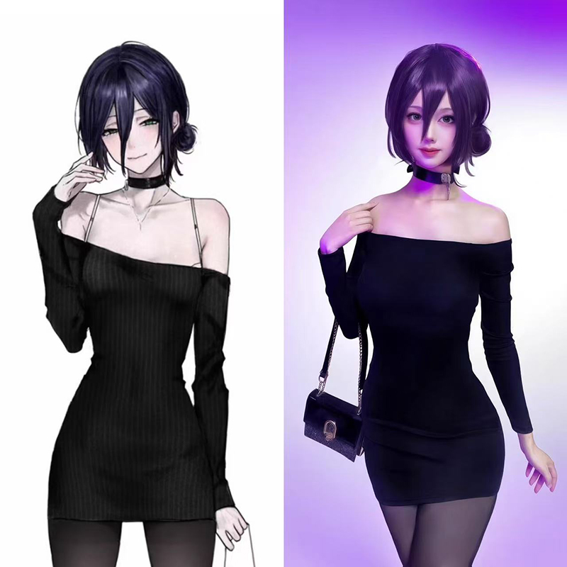 Anime Chainsaw Man Reze Cospla - огляд і ціна Anime Cosplay Black Girl