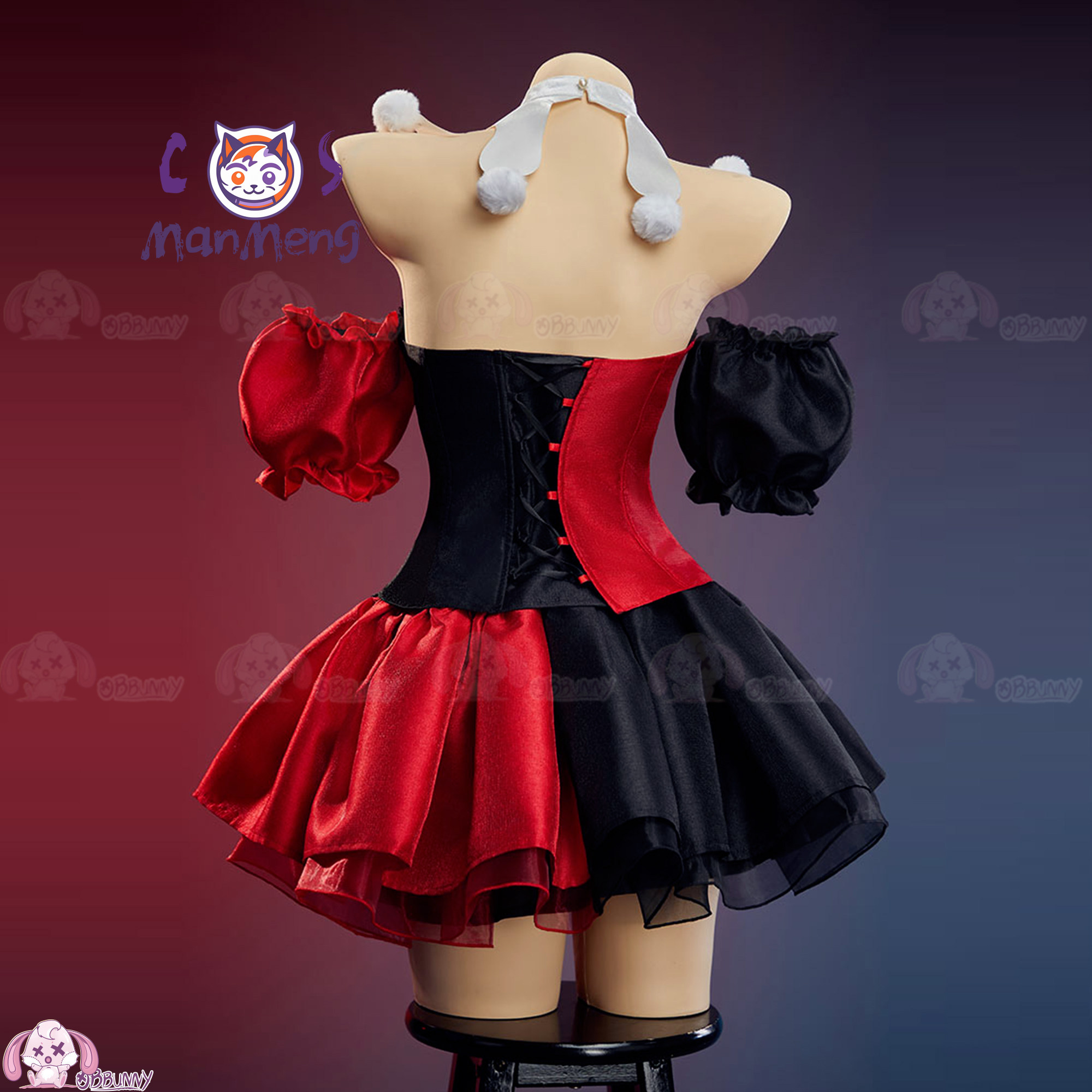New Clown Gothic Lolita Waist  - огляд і ціна Anime Cosplay Red