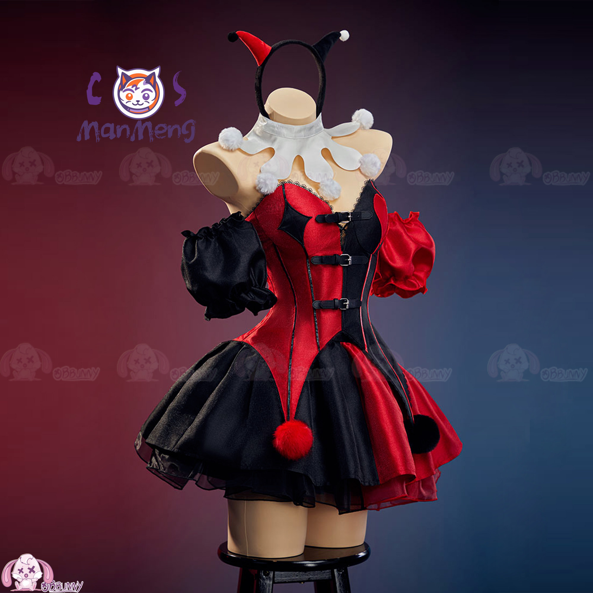 New Clown Gothic Lolita Waist  - огляд і ціна Anime Cosplay Red