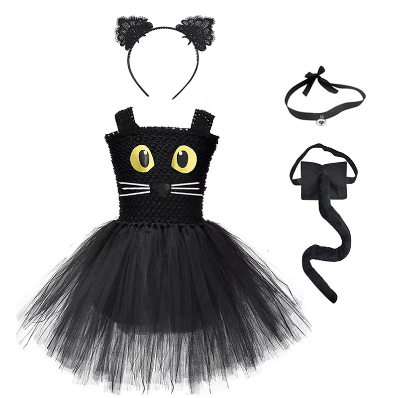 Girls Black Cat Tutu Dress Chi - огляд і ціна Anime Cosplay Black Girl