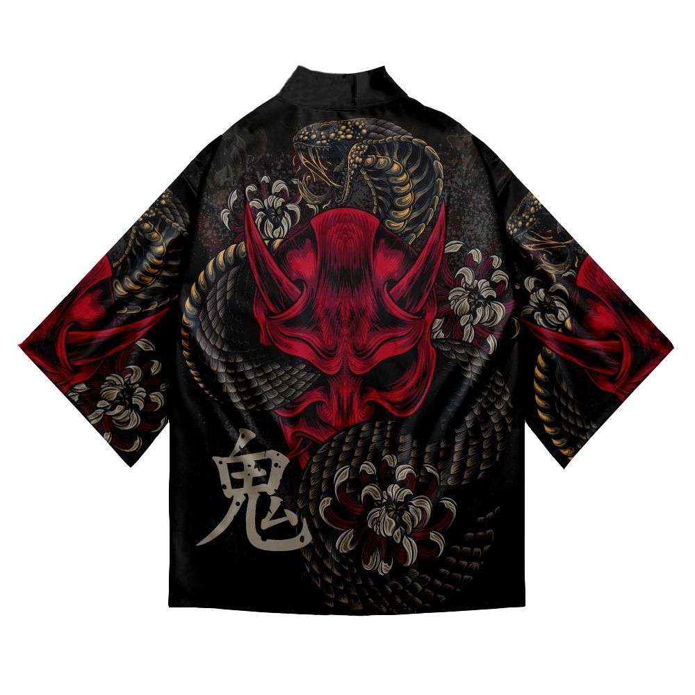 Snake Demon Print Coat Japanes - огляд і ціна Demon Slayer Haori